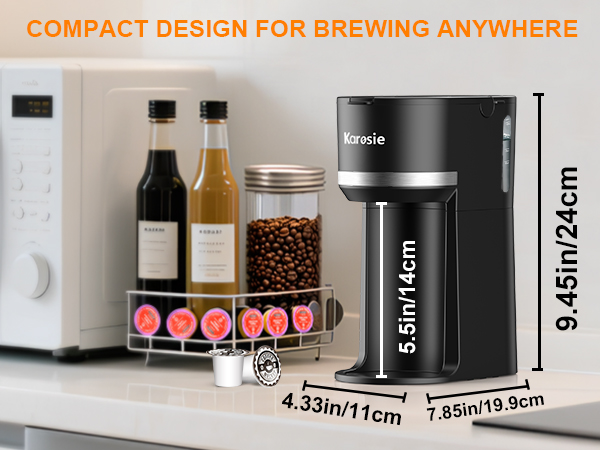 COMPACT DESIGN FOR BREWING ANYWHERE