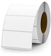 YIKIADA White Color Coding Labels 1 × 2 Inches Self-Adhesive Vinyl Rectangle Stickers Waterproof ...