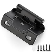 50 Pack 25 Pair Black Cabinet Hinges - 1/2 inch Overlay Kitchen Cabinet Hinges, Partial Wrap Arou...