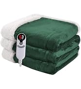 Minervada Heated Blanket Electric Throw 50''x60'', 3 Hour Auto Shut-Off 6 Heating Levels Small Wa...
