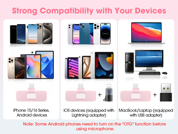 microphone for iphone pink