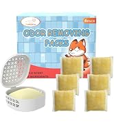 TheMadFox Odor Eliminating &amp; Deodorizing Packs, 6 Pcs Lemon-Scented Aroma Beads with Refillable F...