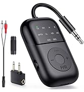 Bluetooth Transmitter Receiver, 2-in-1 Bluetooth 5.4 Adapter for TV, Airplane, Gym Equipment, Car...