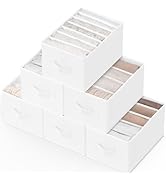 Criusia 6 Pack Large Clothes Organizer, Wardrobe Closet Organizer and Storage with Handles, Folda...