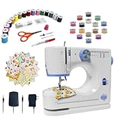 Stoigeld Sewing Machine for Beginners with 20Pcs Fabric &amp; 32Pcs Sewing Threads Kit,Portable Sewin...