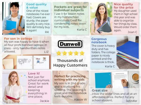 Subject Notebooks testimonials, Thousands of Happy Customers