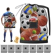 THDUJAYJAY Extra Large Mesh Ball Bag Heavy Duty Drawstring Storage Bag 37.76" x 29.82" Hold 8-10 ...