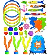 Yetonamr 30 Pcs Pool Toys for Kids Ages 3-5, 4-8, 8-12, Pool Games Diving Toys Swimming Pool Toys...
