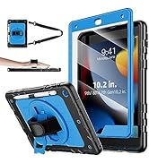 Stweap iPad 9th/8th/7th Generation Case-Built-in Screen Protector, Shockproof with Pencil Holder ...