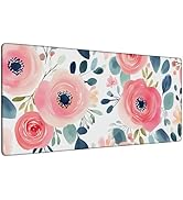 PLSOZRYL Large Extended Gaming Mouse Pad with Stitched Edges,35.4 x 15.7 Inch Non-Slip Rubber Bas...