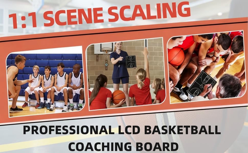 PROFESSIONAL LCD BASKETBALL COACHING BOARD 1:1 SCENE SCALING