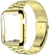 iiteeology Compatible with Apple Watch Band 45mm Series 7, Upgraded Stainless Steel Link Replacem...