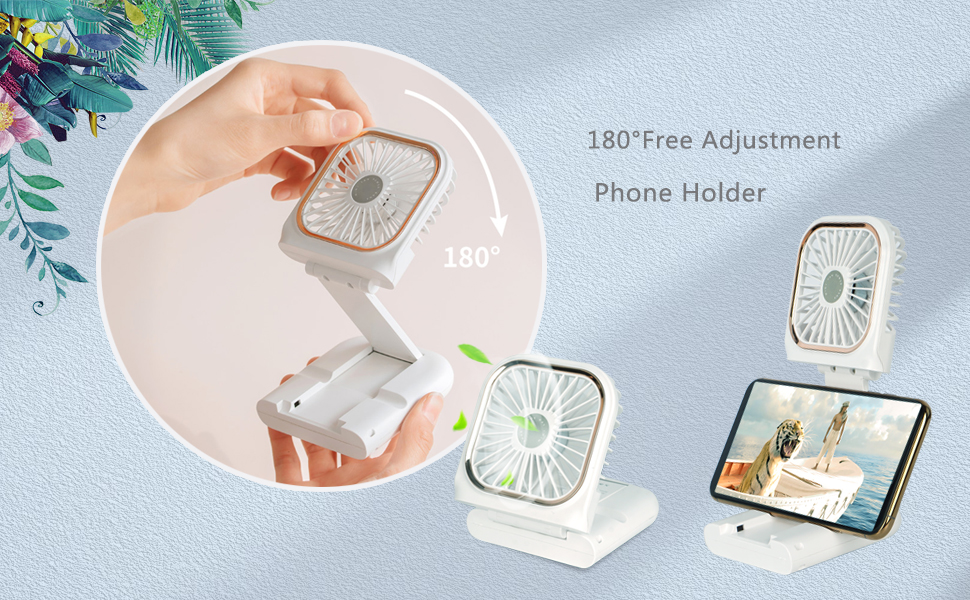 power bank fan travel fan personal fan desk phone holder fan makeup fan lanyard cute folding fans