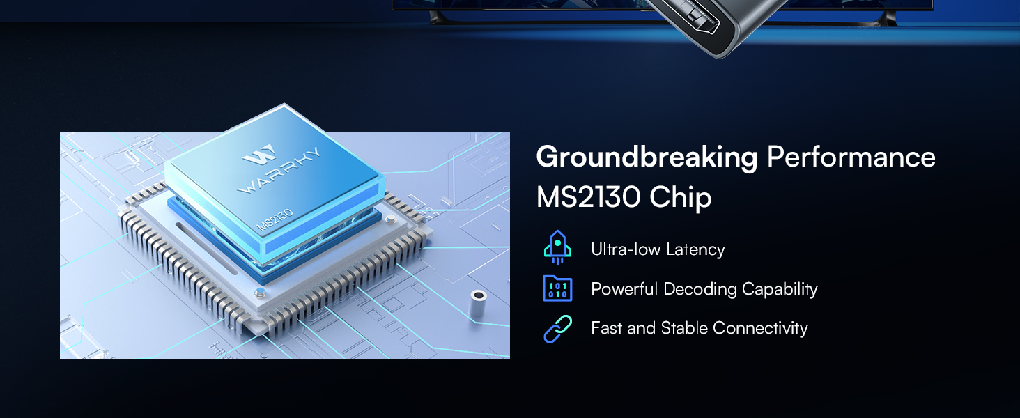 Video Capture MS2130 Chip for Fast and Stable Transmission and Low Latency