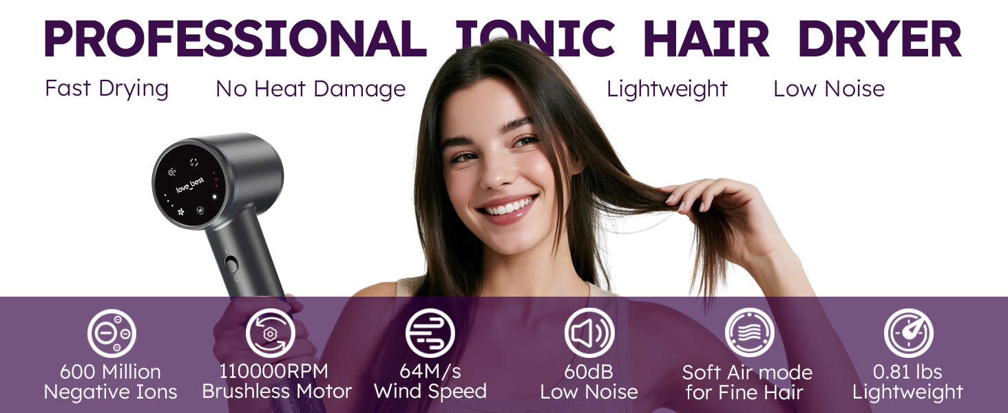 Professional Ionic Hair Dyer