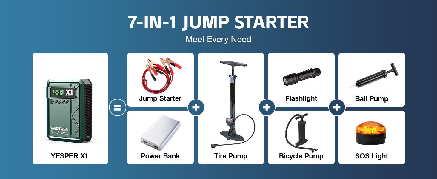 car starter jump box with air compressor