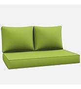 Outdoor Loveseat Cushion Set 46 X 26 Inch Water Repellent &amp; Fadeness Patio Furniture Cushions,Rem...