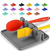 Silicone Utensil Rest with Drip Pad for Multiple Utensils, Heat-Resistant, BPA-Free Spoon Rest &amp; ...