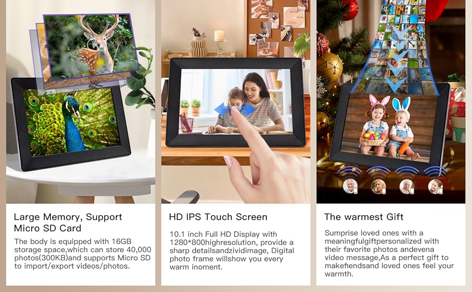 aura frames digital frame frameo 10.1 inch smart wifi digital photo frame photo frames