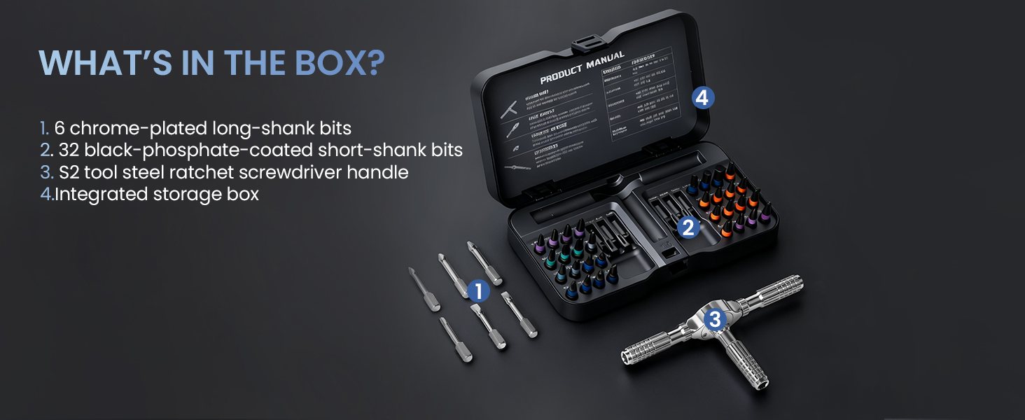 VMAN ratchet screwdriver set