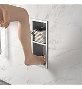 Bernkot Shower Niche, 304 Stainless Steel Wall Niche Shower Stool for Bathroom, Recessed Shower F...