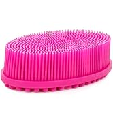 HEETA Body Brush for Wet Dry Brushing, Silicone Body Scrubber for Gentle Exfoliating on Softer Gl...