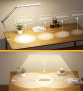 SKYLEO Led Desk Lamp for Home Office - 2400LM Ultra Bright Desk Light -Eye Caring Desk Lamp with ...