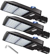 LEDMO 3 Pack LED Parking Lot Lights 200W Adjustable with Photocell Slip Fitter 26000lm Outdoor Du...