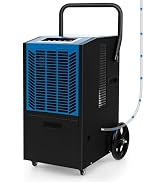 ARLIME 163 Pints Commercial Dehumidifier w/Pump &amp; Drain Hose, Industrial Heavy Duty Portable Dehu...