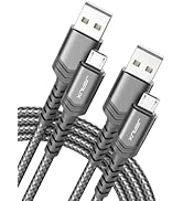 JSAUX Micro USB Cable Android Charger, (2-Pack 6.6FT) Micro USB Android Charger Cable Nylon Braid...