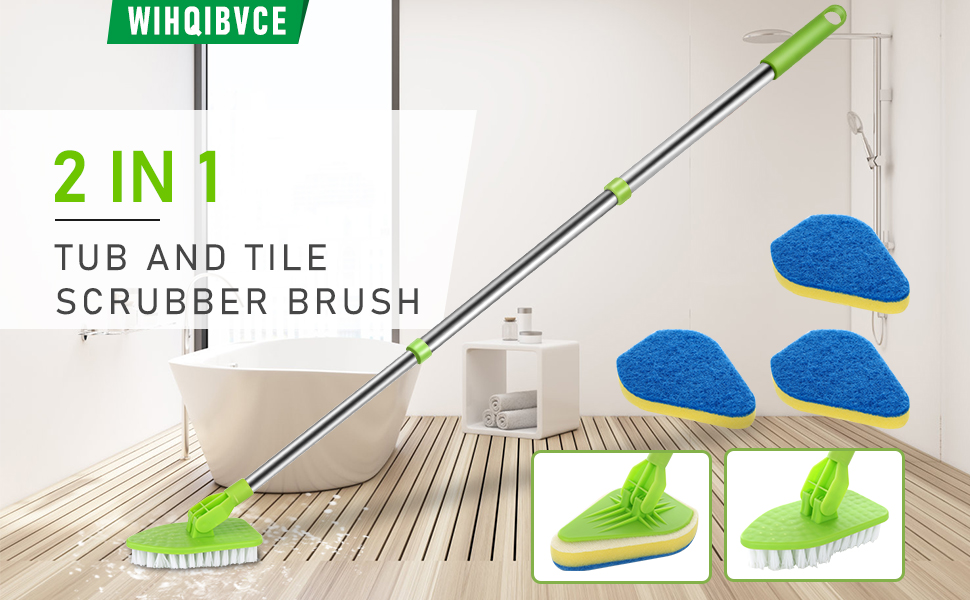 WIHQIBVCE Scrub Cleaning Brush with Long Handle 35&amp;amp;#39;&amp;amp;#39;