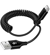 USB A to USB C Cable Retractable 3FT for iPhone 16 15/15 Pro/15 Pro Max/15 Plus, Fast Charging Ca...