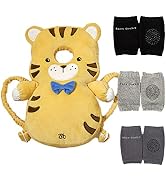 Feidoog Baby Head Protector Cushion Backpack with 3 Baby Knee Pads for Walking &amp; Crawling,Tiger