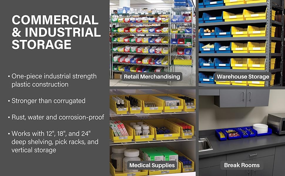 shelf bins uses