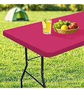homing Rectangle Table Cloth Cover, Waterproof Polyester Elastic Fitted Tablecloth, Fits for 6 Fo...
