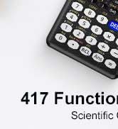 DUPOTA Scientific Calculator 417 Functions 2-Line 10+2 Digits Written Display Solar Battery - Ide...