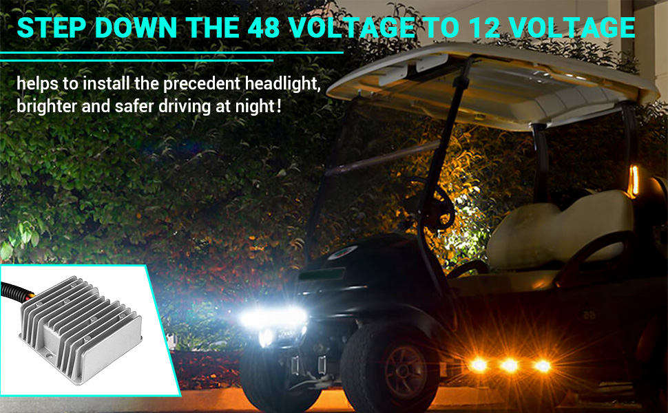 Club Car DC Volatge Reducer and Wire Harness