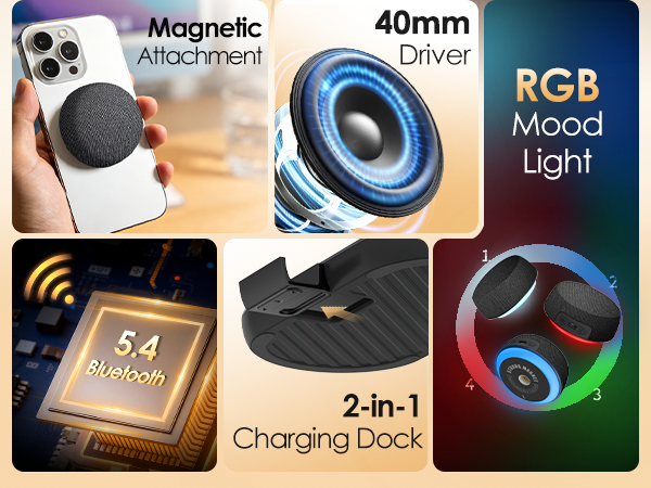 bluetooth speaker with magnetic