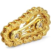Fidget Chain Gear Toy, Metal Hand Roller Fidget Spinner for Kids Adults, Metal Assemble Sprockets...
