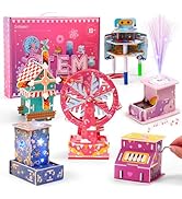 Sntieecr 6-in-1 Stem Kits for Kids Age 8-12, Girls Engineering Kit with 3D KT Board Puzzle, Educa...