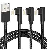 6.6FT iPhone Charger 90 Degree,[Apple MFi Certified] 3Pack USB to Lightning Cable Right Angle,Nyl...