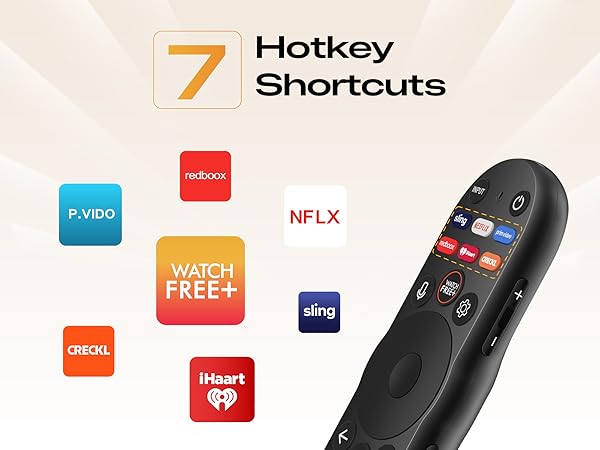 7 shortcut buttons for vizio remote