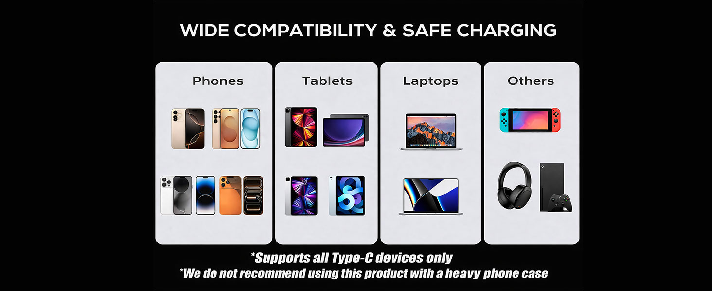 WIDE COMPATIBILITY &amp;amp; SAFE CHARGING