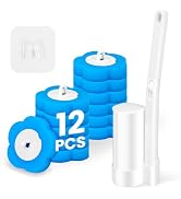 KOKL Disposable Toilet Brush, Toilte Wand Kit, Toilet Bowl Cleaner Brush with 12 Wand Refills, To...