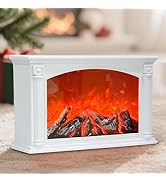 Fireplace Lanterns Decorative,Large Fake Fire Place,Flame Effect LED Fire Lamp,Battery Operated U...