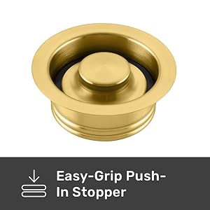 Luxier GD02 Kitchen Sink Garbage Disposal Flange and Stopper