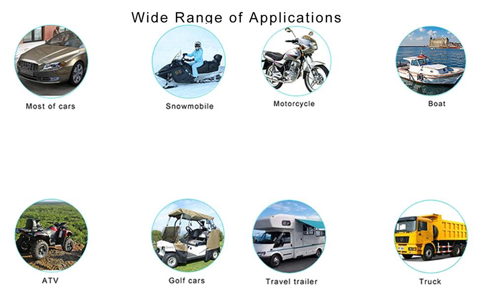  3FT Car Female Cigarette Lighter Plug Socket to Eyelet Terminals 12V Extension Cable with 10A Fuse