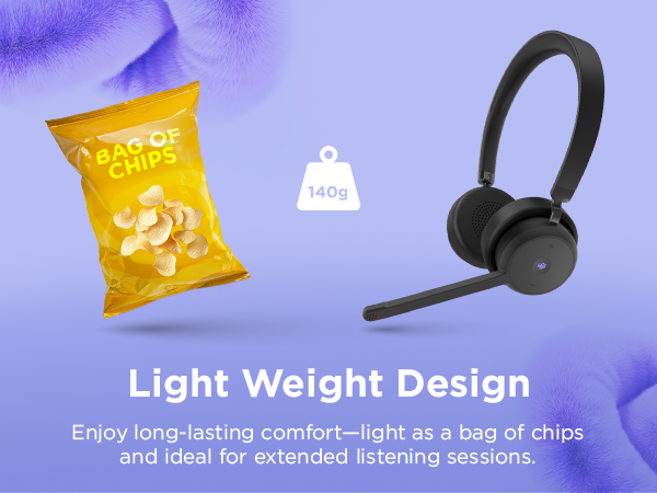 Light Weight- Lenovo Wireless VOIP Headset (Teams)