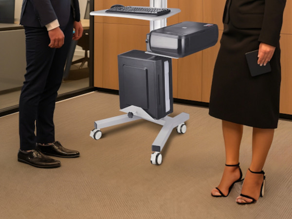 Mobile Computer Cart Rolling PC Stand