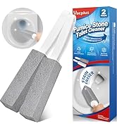 Vacplus Toilet Brush - Toilet Bowl Cleaners with Extra Long Handle, 100% Pumice Stone for Toilet ...